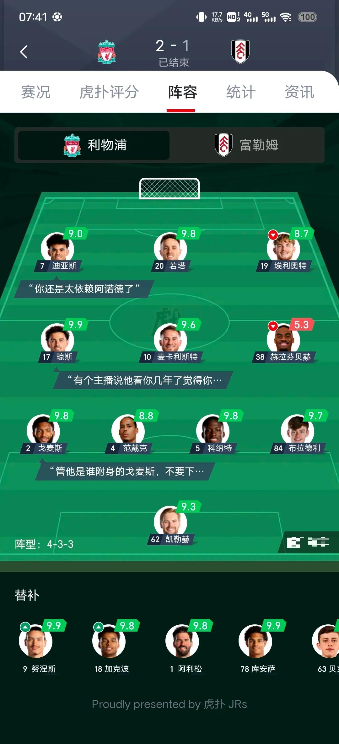 利物浦主力缺席关键战，替补连场进球助攻的简单介绍